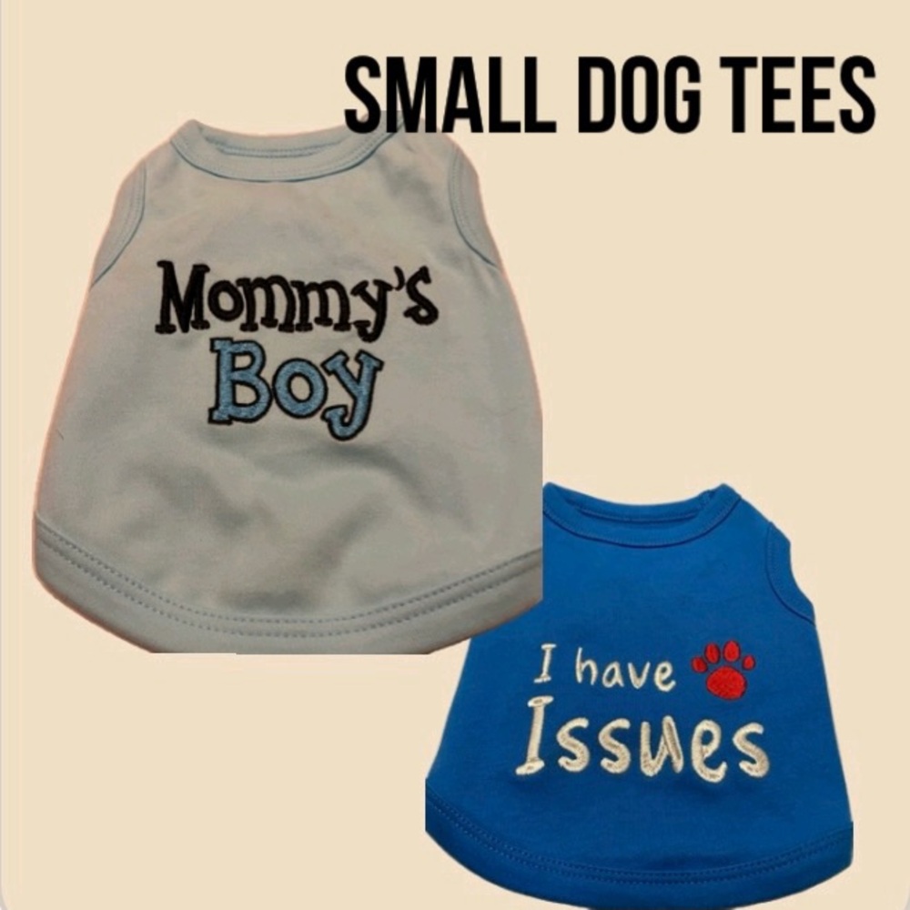 Small Dog Tees - Blue and Light Blue